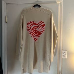 New! Crown & Ivy Heart Cardigan (M)